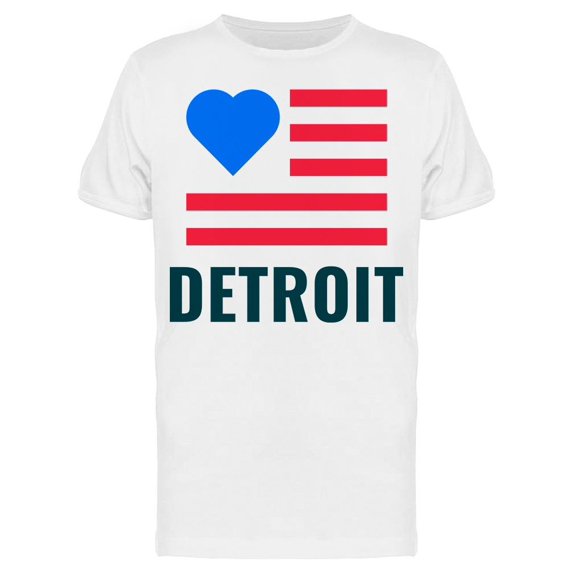 Love City Detroit T-Shirt Men -Image by Shutterstock, Male XX-Large