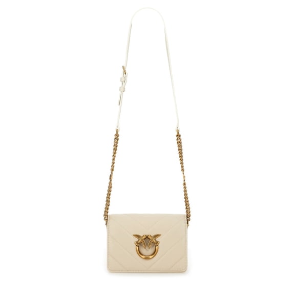 Pinko Women's Click Mini "Love" Bag Neutrals