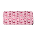 thumbnail image 1 of Love Computer Mouse Pad, Pattern with Silhouettes of Angel Heart Bird and Calligraphic Text Love Artwork Print, Rectangle Non-Slip Rubber Mousepad X-Large, 35" x 15", Rose Pink, by Ambesonne, 1 of 2