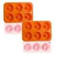 thumbnail image 1 of Love Cookie Cutter 2Pc Silicone Donut Baking Pan Non-Stick Mold Dishwasher Decoration Tools, 1 of 3