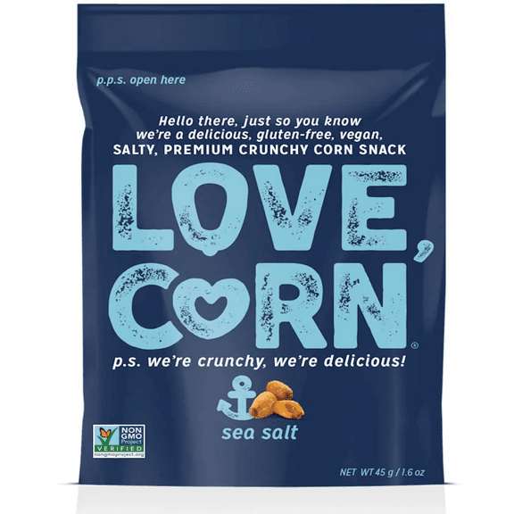 Love Corn Premium Crunchy Corn 10 Ct x 1.6 Oz Sea Salt