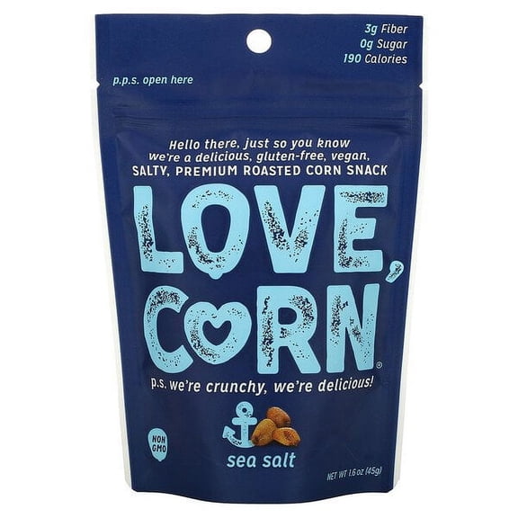 Love Corn, Premium Roasted Corn, Sea Salt, 1.6 oz