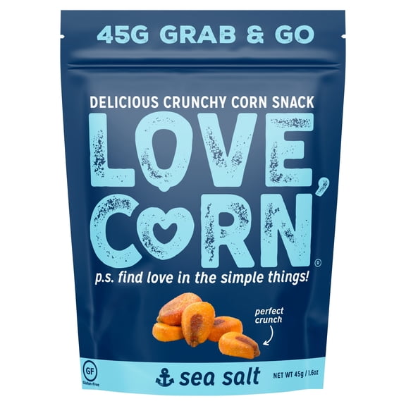 Love,Corn Sea Salt Roasted Corn Snack 45G, Imported from Britain