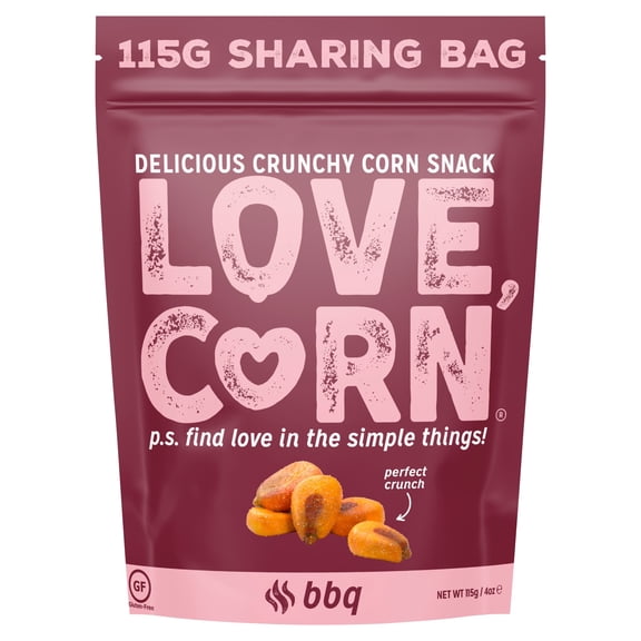 Love Corn Smoked Bbq 115G, Imported from Britain