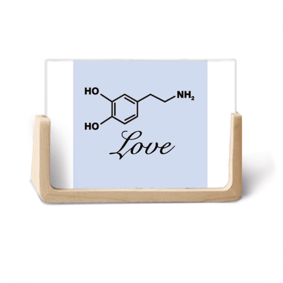 Love Couple Checal Structure Molecule Photo Wooden Photo Frame Tabletop Display