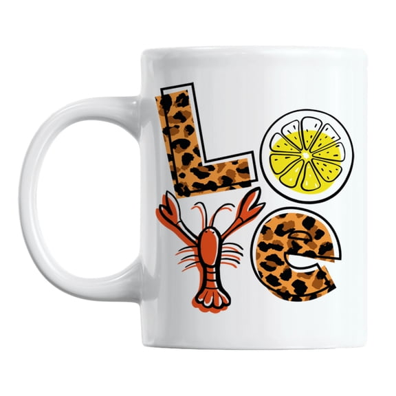 Love Crawfish Coffee & Tea Mug for a Crayfish or Crawdad Lover (11oz)