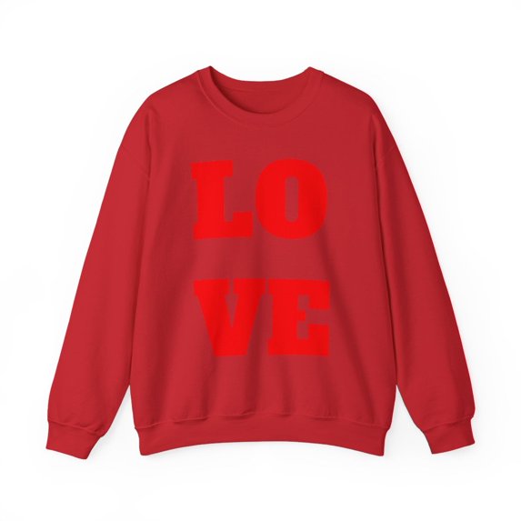 "Love" Crewneck Sweatshirt, Long Sleeve, Regular Fit