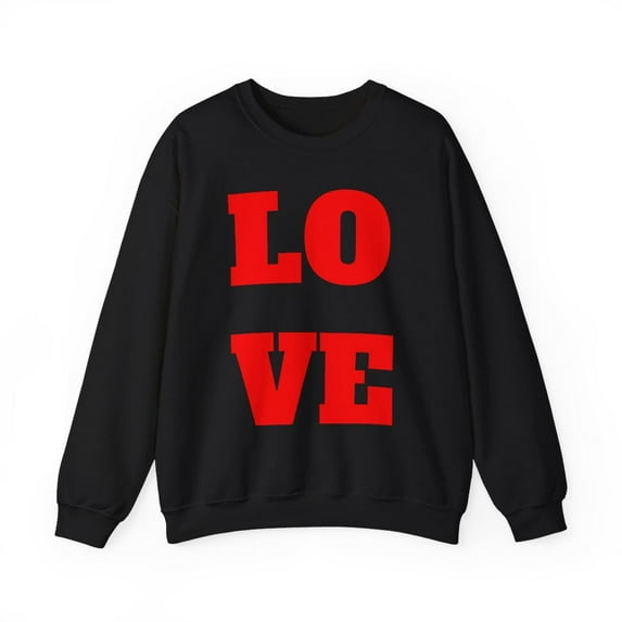 "Love" Crewneck Sweatshirt, Long Sleeve, Regular Fit