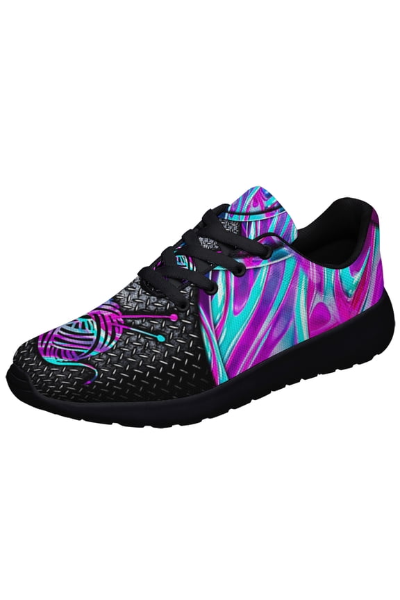 Love Crocheting Shoes Sneakers for Women Men Black Size 4.5