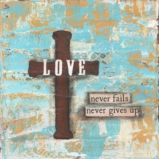 Love Cross Canvas Art - Cassandra Cushman (24 x 24)