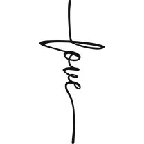 Love Cross - Metal Wall Art