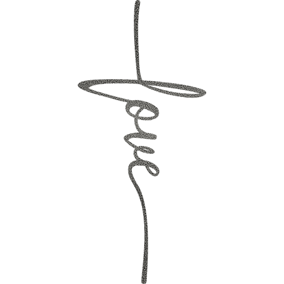 Love Cross - Metal Wall Art