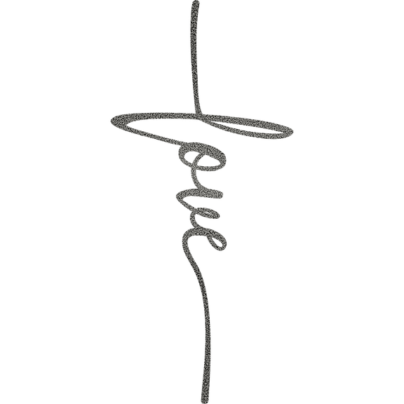 Love Cross - Metal Wall Art