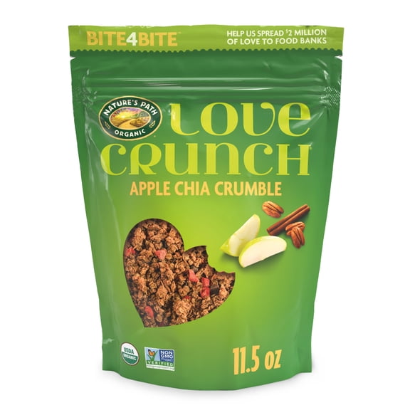 Love Crunch Organic Granola, Apple Chia Crumble, 11.5oz Pouch