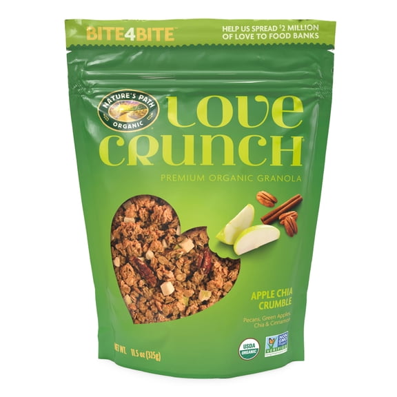 Love Crunch Organic Granola, Apple Chia Crumble, 11.5oz Pouch
