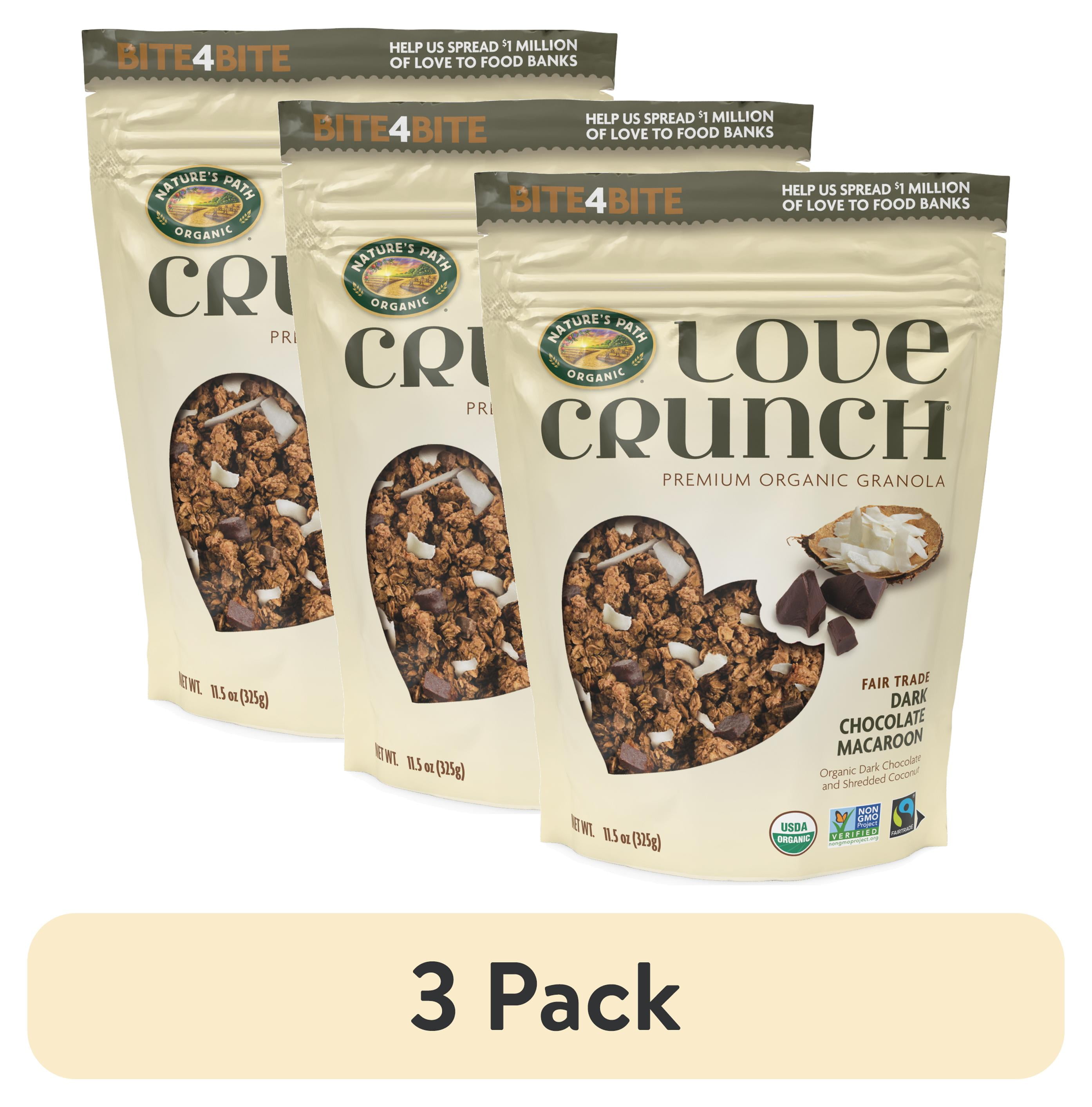 Love Crunch Organic Granola, Dark Chocolate Macaroon, 11.5 oz Bag