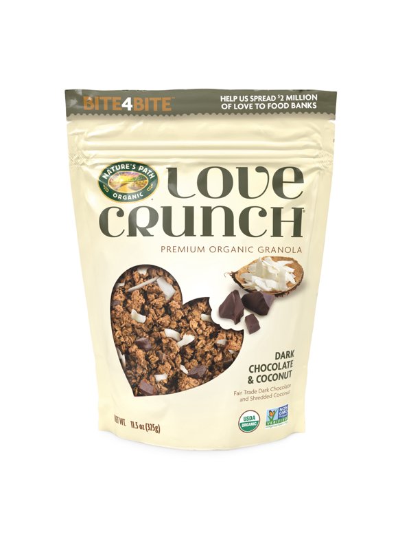 Love Crunch Organic Granola, Dark Chocolate and Coconut, 11.5 oz Bag