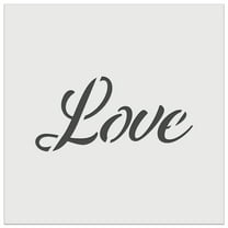 Love Cursive Text DIY Cookie Wall Craft Stencil - 5.5 Inch