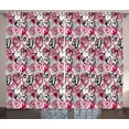 thumbnail image 1 of Ambesonne Love Curtains 2 Panel Set, Romantic Random Hearts, 108" x 84", Multicolor, 1 of 3