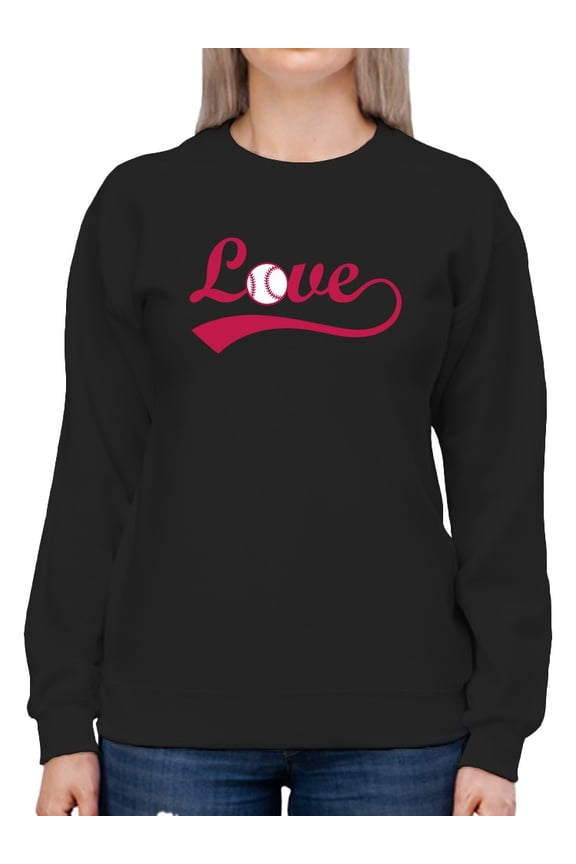 Love Curved Font Sweatshirt Women -GoatDeals Designs, Female Large