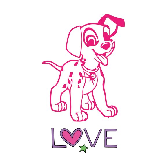 Love Cute Cartoon Puppy silhouette wall Design Wall Art Sticker Designs Vinyl Stickers For Home House Walls Rooms Windows Bedroom Decoration Size (20x20 inch)