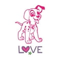 thumbnail image 1 of Love Cute Cartoon Puppy silhouette wall Design Wall Art Sticker Designs Vinyl Stickers For Home House Walls Rooms Windows Bedroom Decoration Size (26x26 inch), 1 of 3