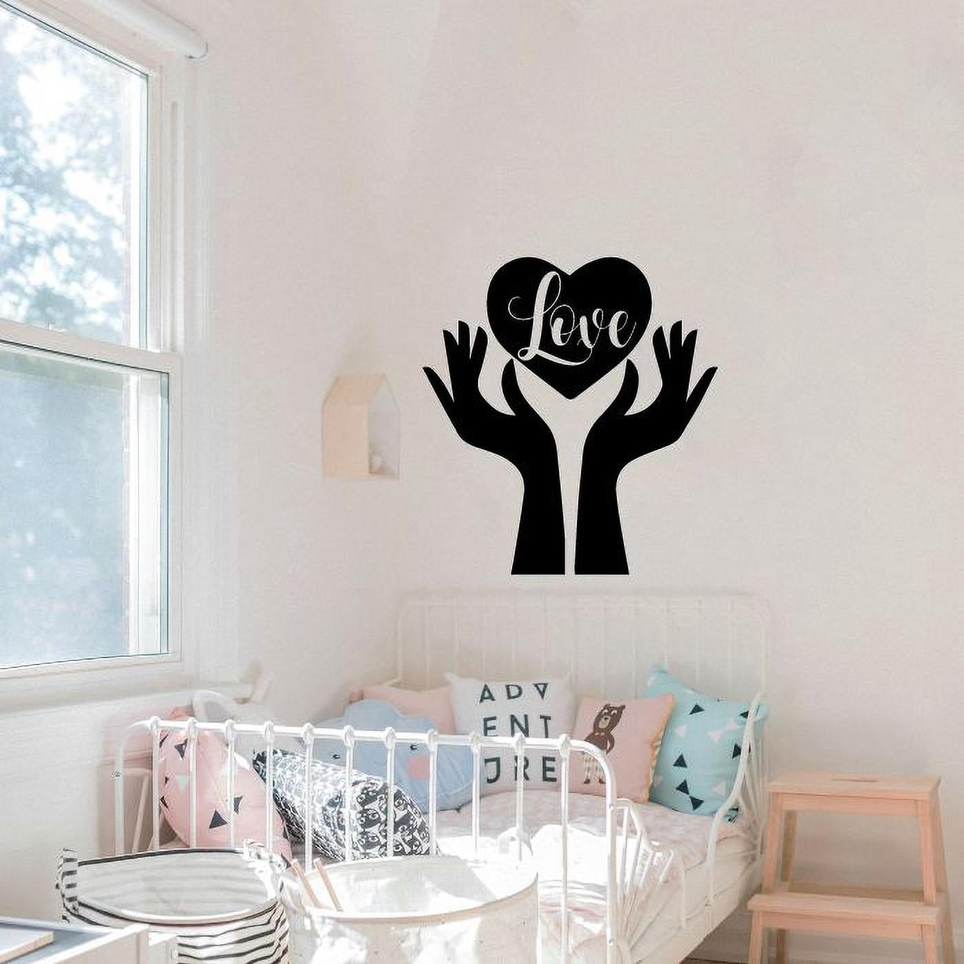Love - Cute Hands Silhouette Love Heart Vinyl Wall Sticker Wall Art ...