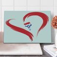thumbnail image 1 of Love Cutting Board, Brush Drawing a Heart Mutual Special Emotions Positive Desire Graphic Print, Decorative Tempered Glass Cutting and Serving Board, Large Size, Red Blue White, by Ambesonne, 1 of 1