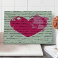 thumbnail image 1 of Love Cutting Board, Heart Design Elements Love Letter Handwriting Calligraphy Curve Old Style Print, Decorative Tempered Glass Cutting and Serving Board, Large Size, Beige Magenta, by Ambesonne, 1 of 1