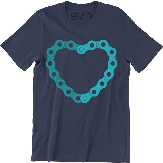 Love Cycling Bike Chain Heart Design Bike Cycling Men's Tee Shirt