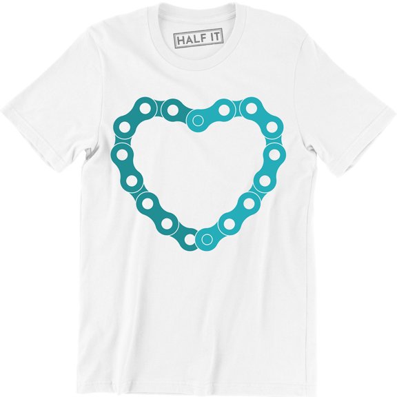 Love Cycling Bike Chain Heart Design Bike Cycling Men's Tee Shirt