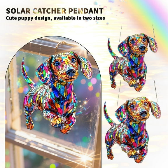 Love Dachshund Window Sun Capture Decorations, Dachshund Enthusiasts And Owners As Gifts