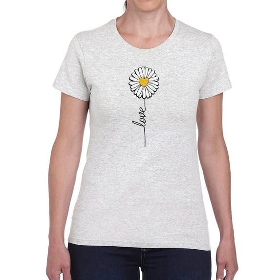 Love Daisy Positive Heart T-Shirt Women -Image by Shutterstock, Female 5X-Large