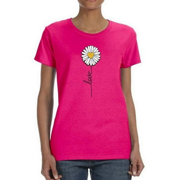 Love Daisy Positive Heart  T-Shirt Women -Image by Shutterstock, Female x-Large