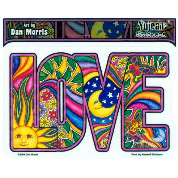 Love - Dan Morris, Sun Protect Waterproof Vinyl Sticker DECAL for Car Bumper Skateboard Laptop Luggage - 5.5" x 3.5"