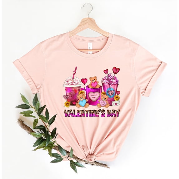 Love Day Coffee Cups Shirt, Love Day Shirts For Woman, Latte Love Shirt, Love Day Gift, Happy Love'S Day Shirt