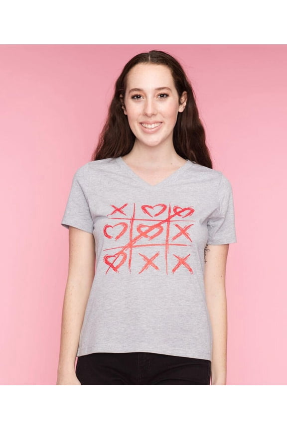 Love Day Shirt, Womens V Neck, Love Tshirt, Heart Shirt, Love Shirt, Tic Tac Toe, Love T-Shirt, Cute Shirt, Fashion Shirt