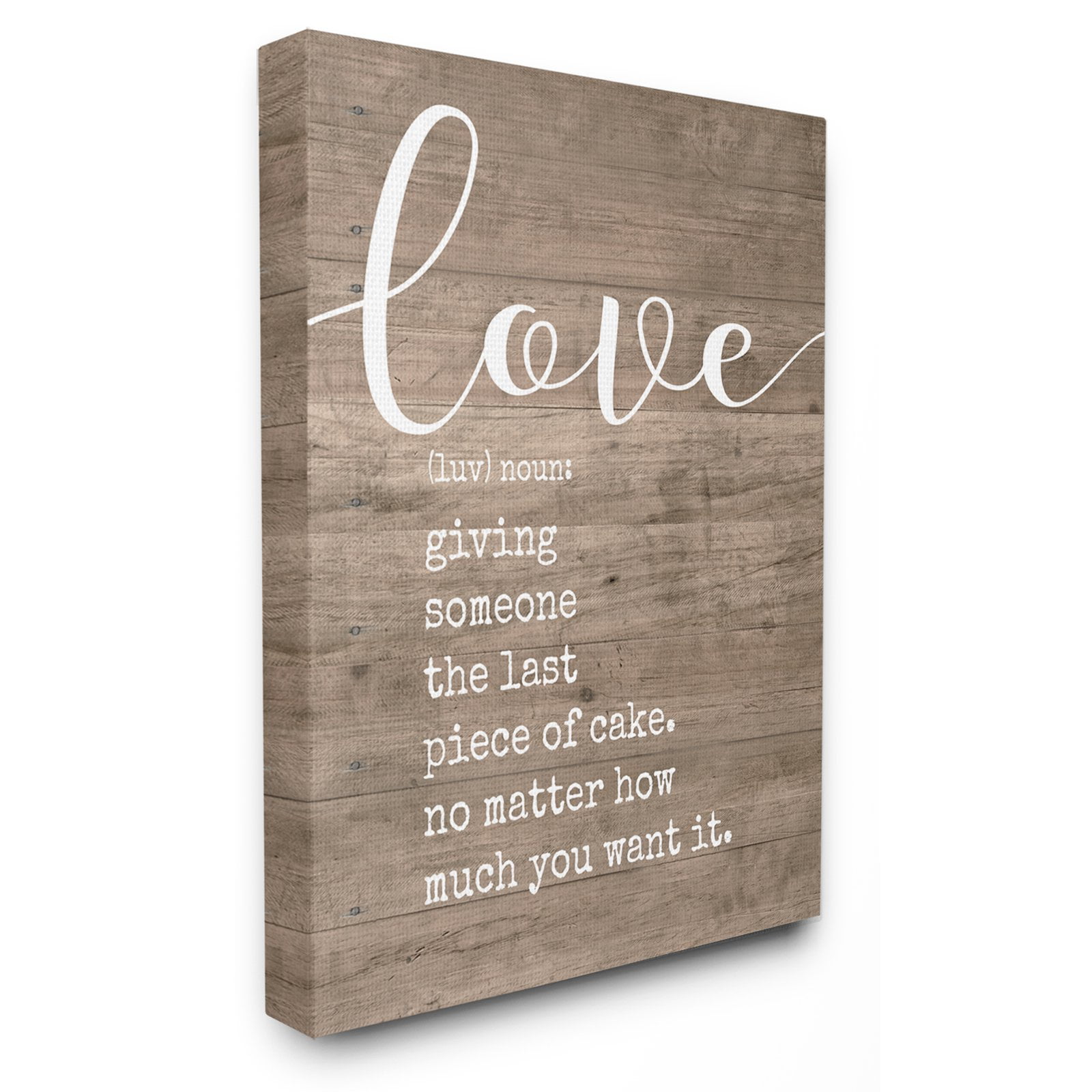 Love Definition Planked Oversized Framed Giclee Texturized Art, 16 x 1.5 x 20