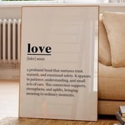 Love Definition Typography Poster, Poster Home Decor, Poster Only