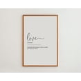 Love Definition Wall Art Print, Black White Typography Decor - Walmart.com