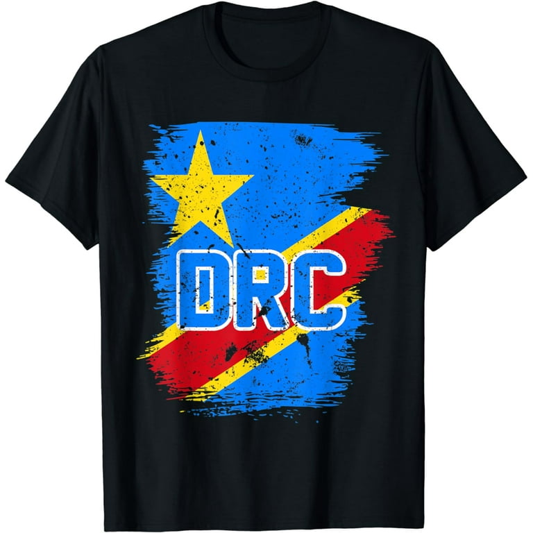 Democratic Republic Of Congo Flag T Shirt Distressed Vintage Democratic Republic Of Congo Flag T Shirt Distressed Vintage