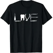Love Dental Student Hygienist Dentist Funny Gift T-Shirt