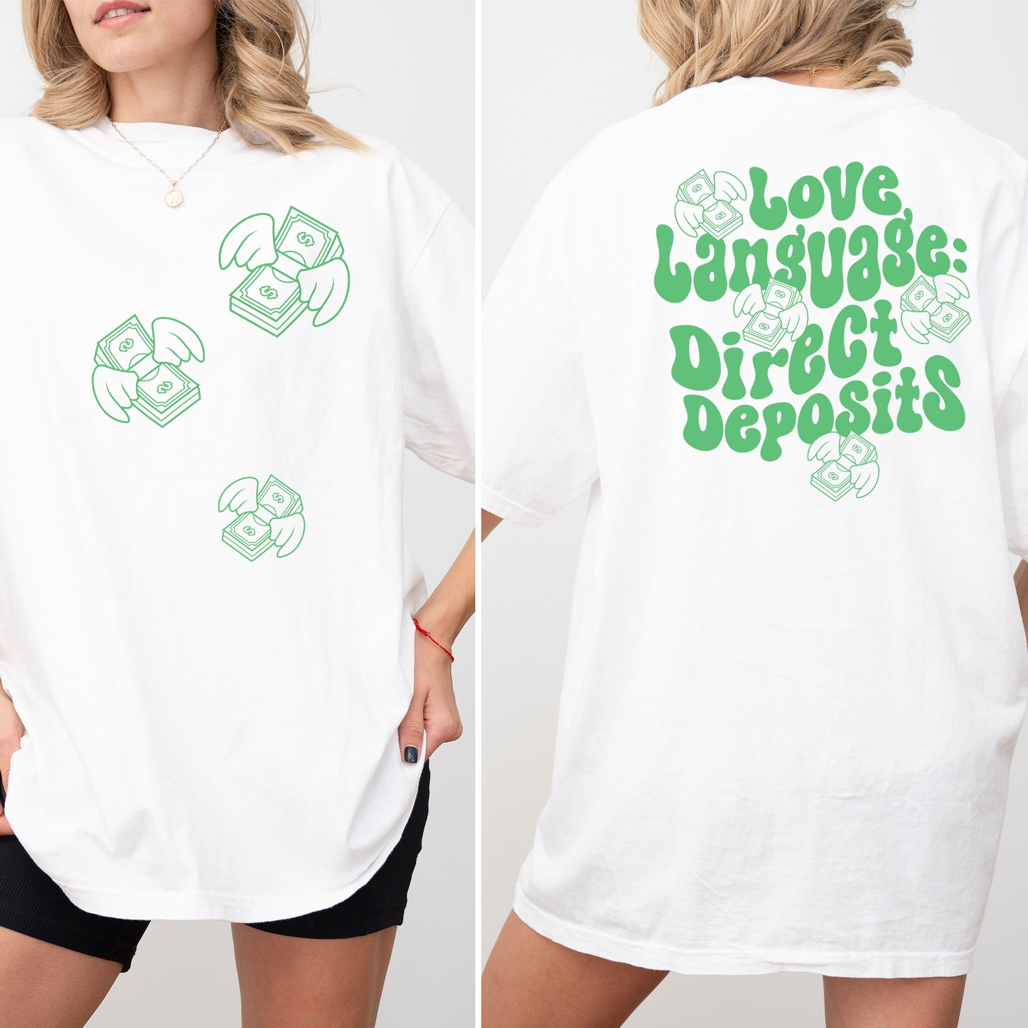 Dcc Quote Love Deposits Front and Back Heavyweight Shirt, Funny Relatable Quote ...