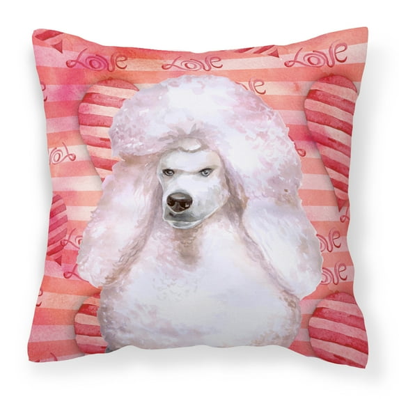 Love Design with Dog Fabric Decorative Pillow