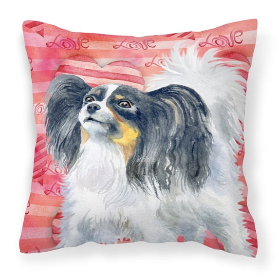 Love Design with Dog Fabric Decorative Pillow