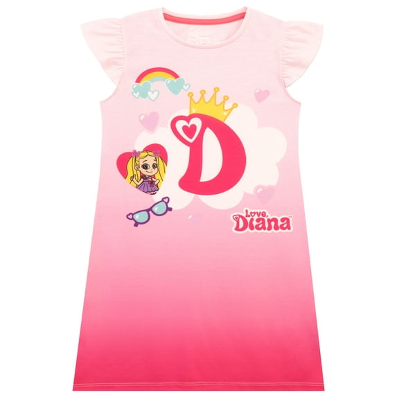 Love Diana Girls Nightdress Pink Sizes 3T-8