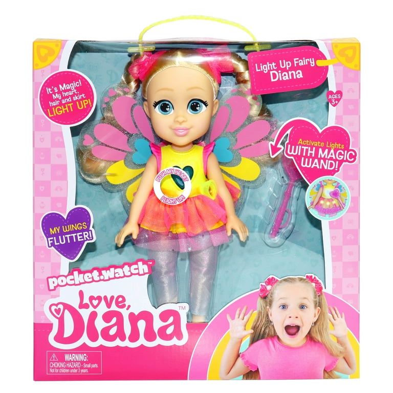 Love, Diana Light up Fairy Doll, 13 inch Doll