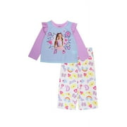 Love Diana Toddler Girl's T-shirt and Pajama 2 Piece Set Purple Size 2T