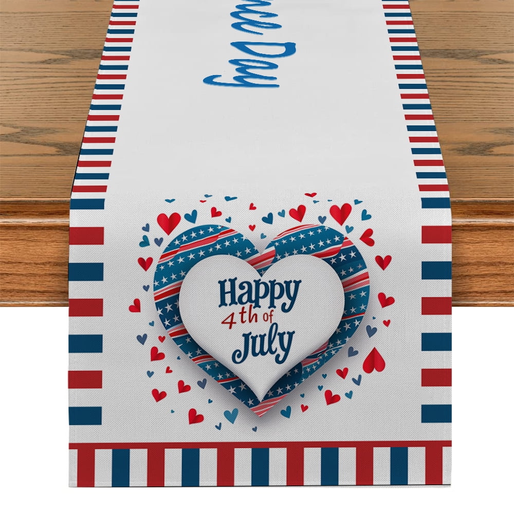 Love Dining Table Runners for Parties Independence Day Dinning Table ...