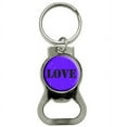 thumbnail image 1 of Love Distressed Purple Bottle Cap Opener Keychain Ring, 1 of 1
